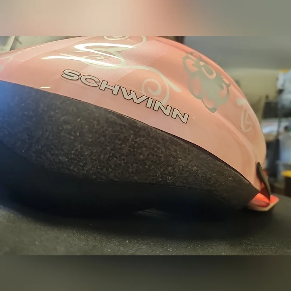 Schwinn Girls Youth Intercept Helmet Pink w/ Pink Flowers Adjustable 8+ NEW - Picture 5 of 11